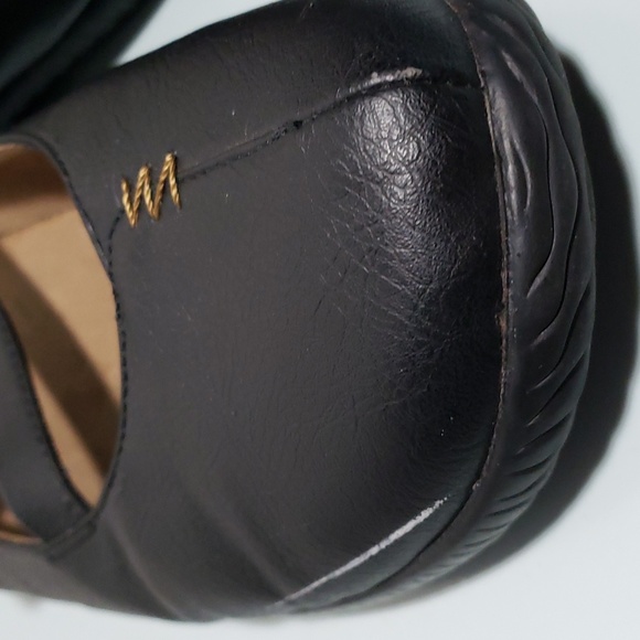 Orthaheel Myla Mary Jane Shoes Women's Size 9.5 Black Leather Hook & Loop Flats - Picture 6 of 11